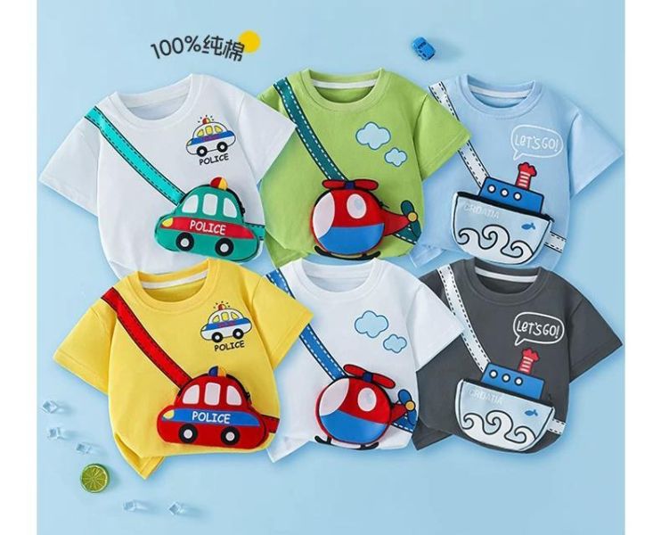 純棉立體交通工具短T 