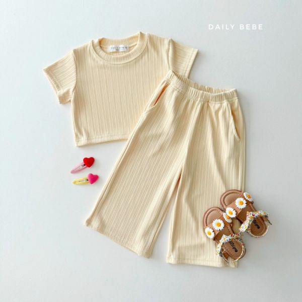 Daily bebe 透氣寬褲套裝 
