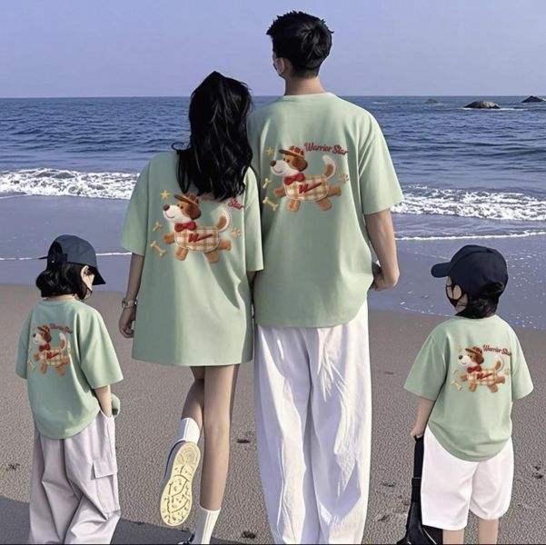 純棉領結狗親子裝 