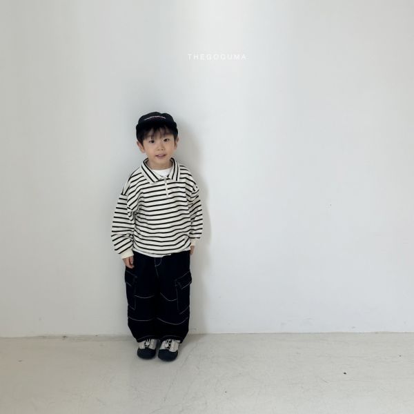The Goguma 條紋拉鍊上衣 