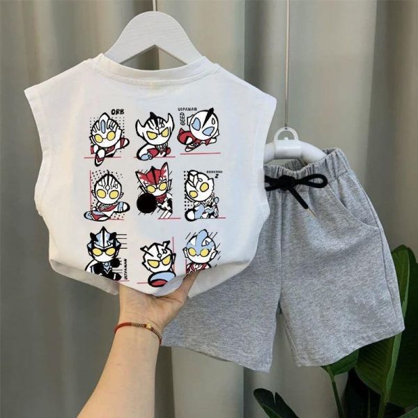 純棉奧特曼無袖套裝 