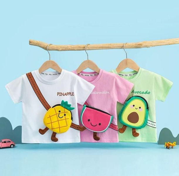 純棉立體水果短T 