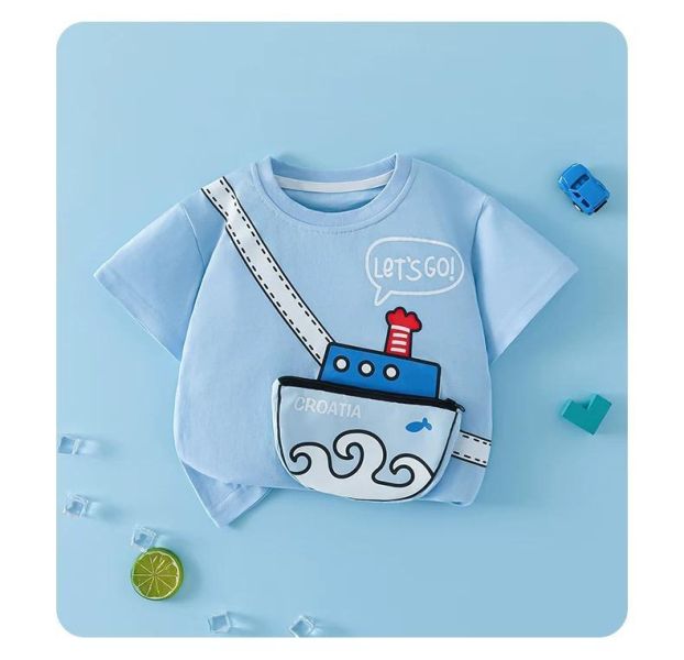 純棉立體交通工具短T 