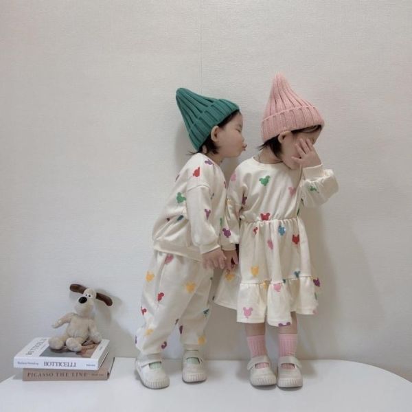 正韓-聯名氣球米奇套裝/洋裝(MORAN) 