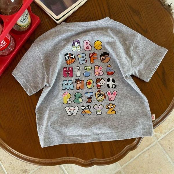 純棉卡通英文字母短袖T 