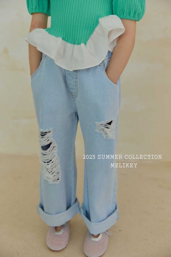 MELIKEY  破洞牛仔褲 