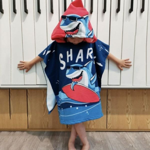 連帽浴巾衣 