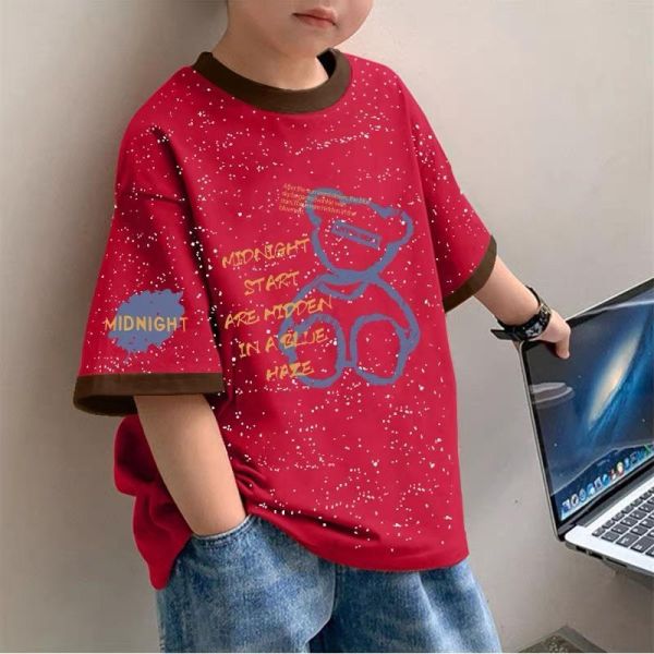 純棉矇眼熊短袖T 