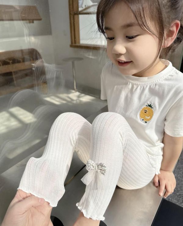 蝴蝶結輕薄棉內搭褲 