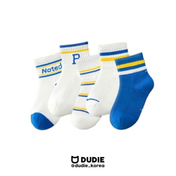DUDIE 運動風襪子 5件組 