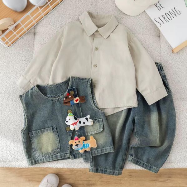 臘腸狗牛仔三件組套裝 