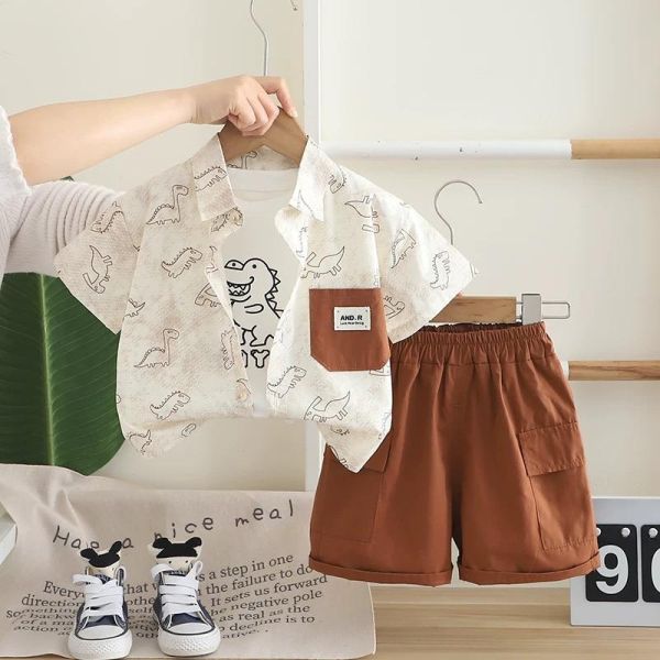 恐龍襯衫三件組套裝 