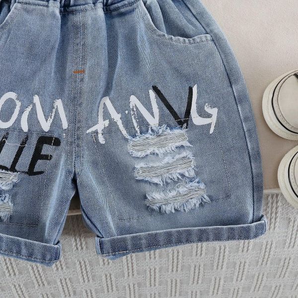 帥氣字母短袖套裝 