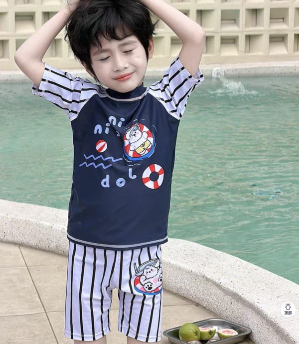 泳圈狗連身泳衣（含泳帽） 