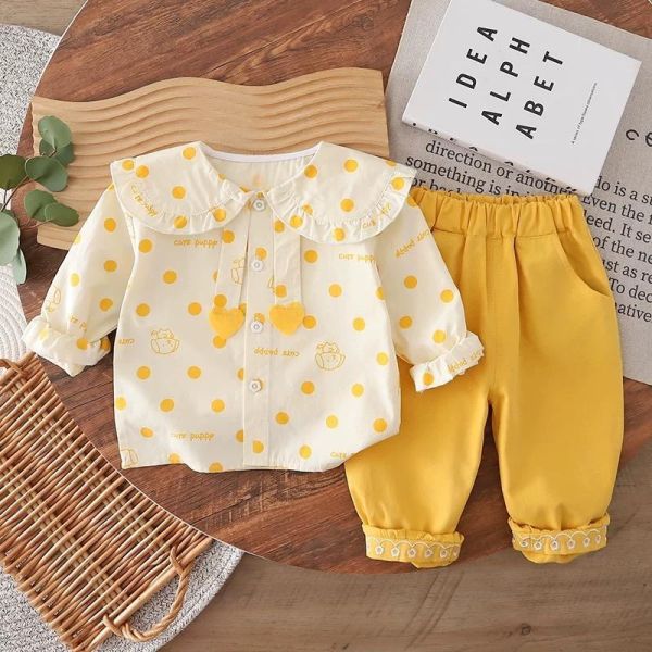 小狗點點襯衫套裝 