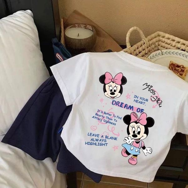 純棉雙面米妮寶短T 