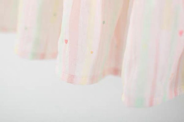 繽紛小愛心小星削肩洋裝（含髮夾） 