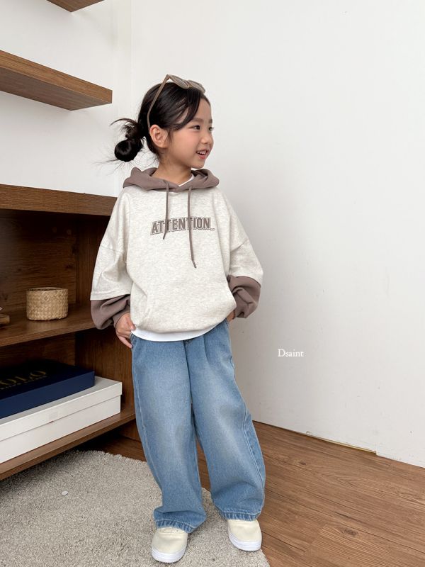 DSAINT Attention拚色帽T 