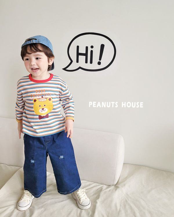 PEANUTS 刷舊牛仔褲 