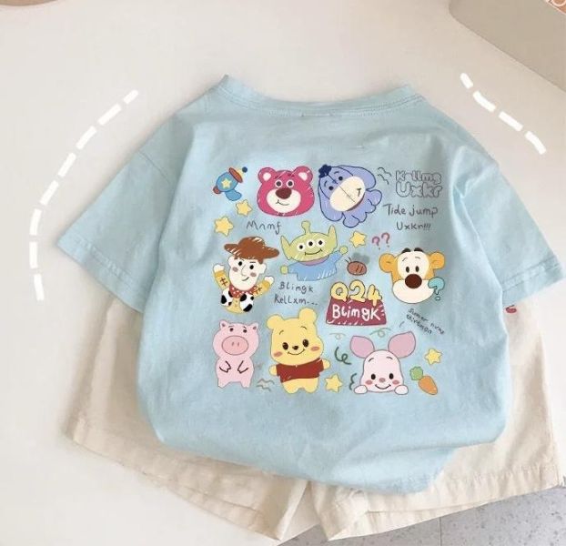 純棉維尼草莓好朋友雙面短T 