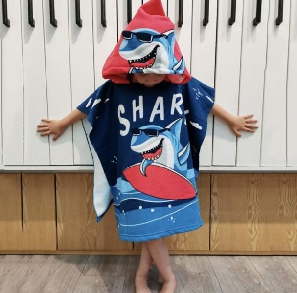 連帽浴巾衣 