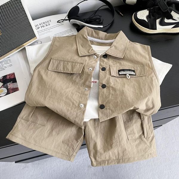 帥氣工裝三件組 