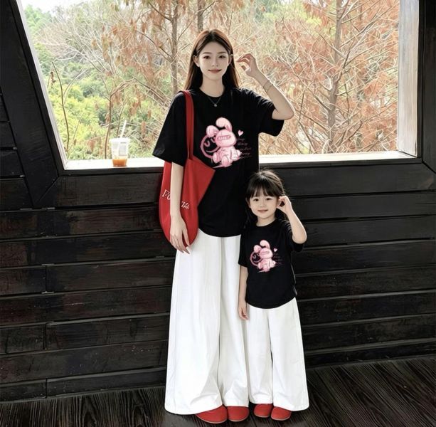 純棉笑臉兔子親子裝 