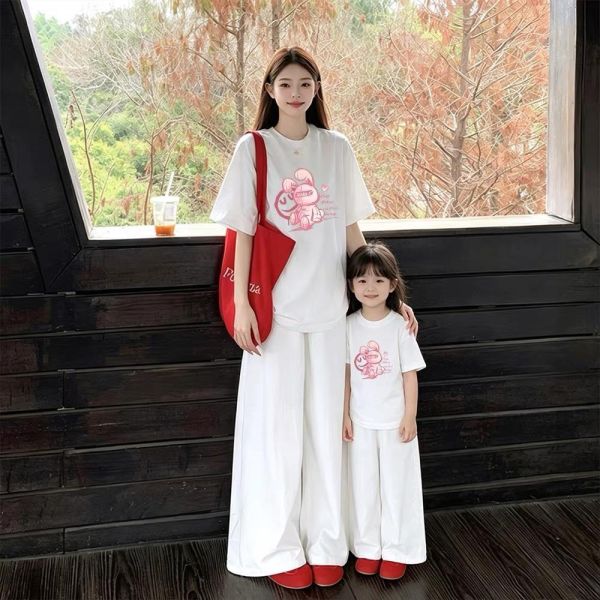 純棉笑臉兔子親子裝 