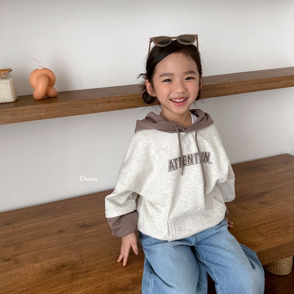 DSAINT Attention拚色帽T 