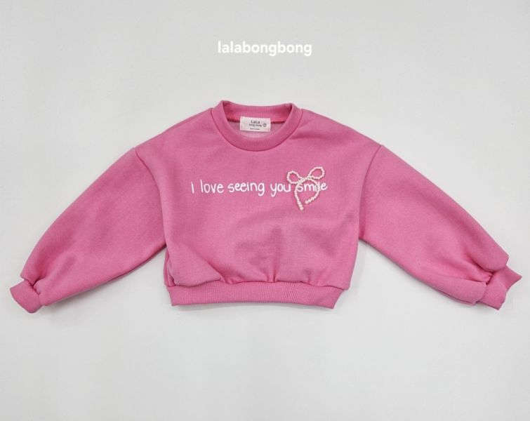 LALA BONGBONG珍珠絲帶上衣 