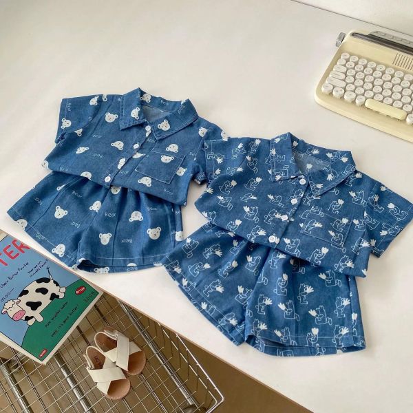 可愛牛仔套裝 