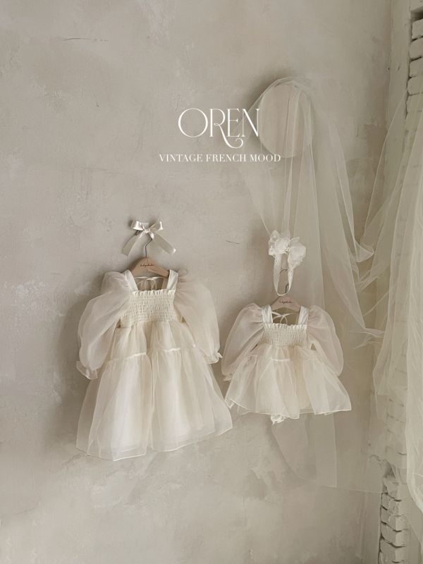 Oren(Hi Bye) 公主袖洋裝 