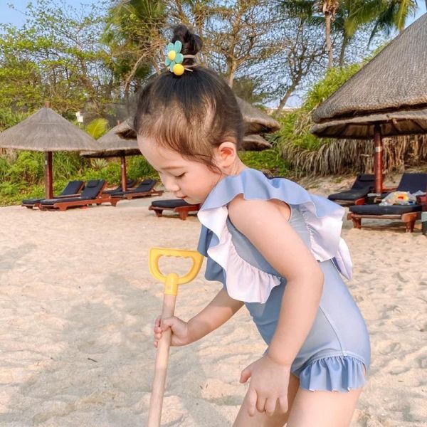 後背立體蝴蝶結連身泳衣 