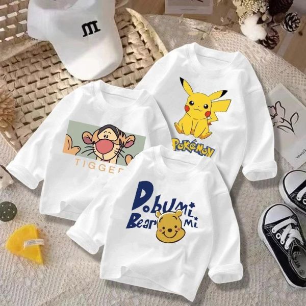 純棉卡通長袖薄T 