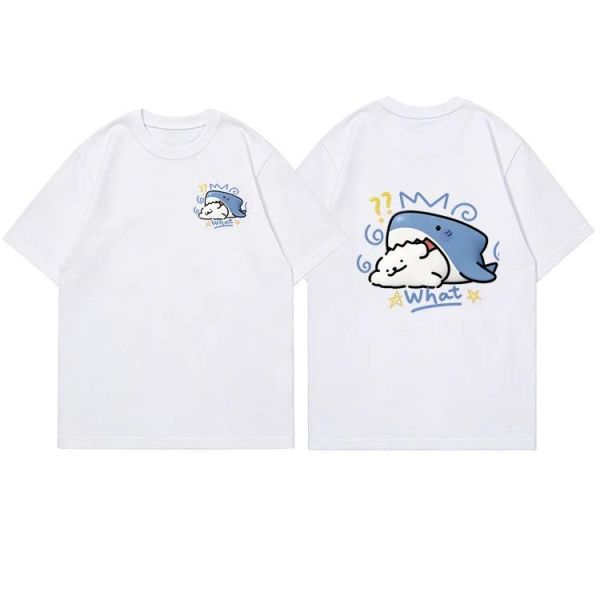 純棉鯊魚狗寬鬆短T 