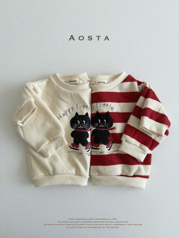 AOSTA 溜冰貓咪上衣 