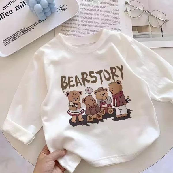 純棉四隻熊長袖薄T 