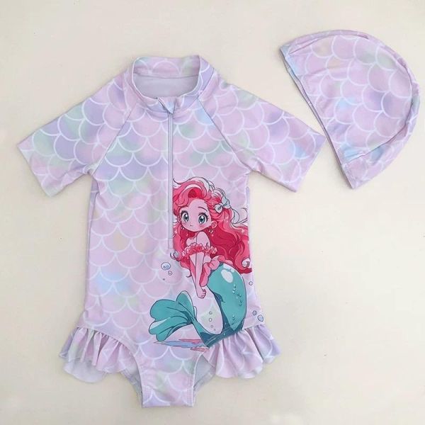 美人魚連身泳衣（含泳帽） 