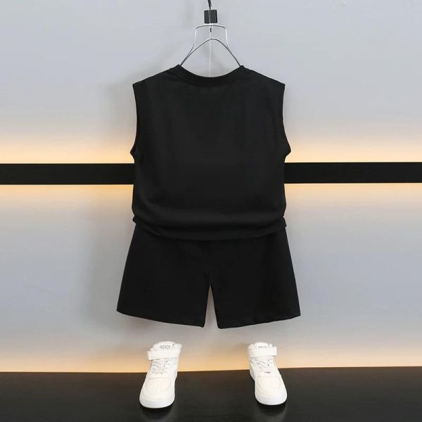 手繪太陽棉質無袖套裝 