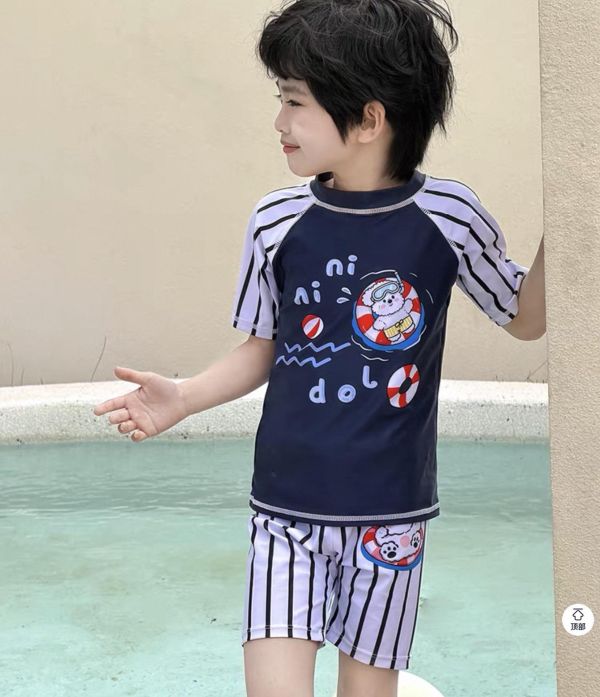 泳圈狗連身泳衣（含泳帽） 