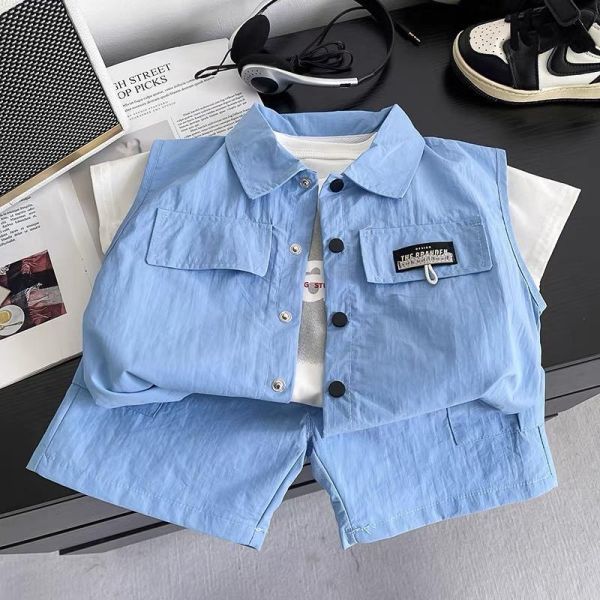 帥氣工裝三件組 