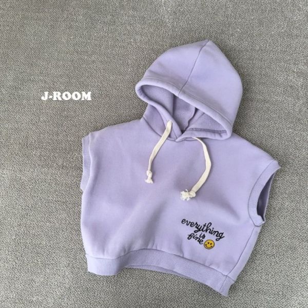 J-ROOM 字母刺繡連帽背心 