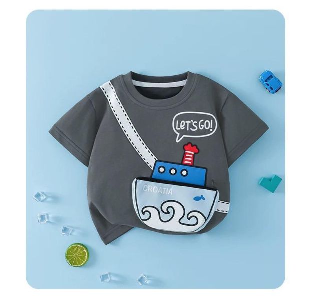 純棉立體交通工具短T 