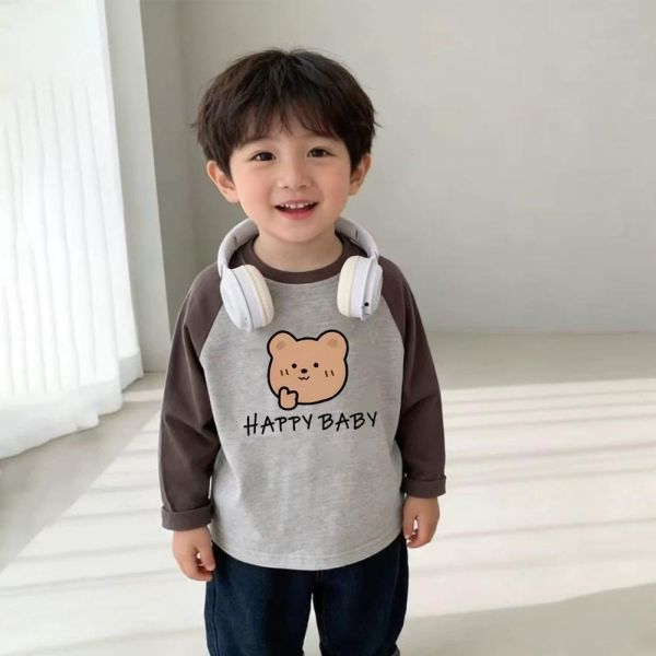 Happy Baby熊長袖薄T 