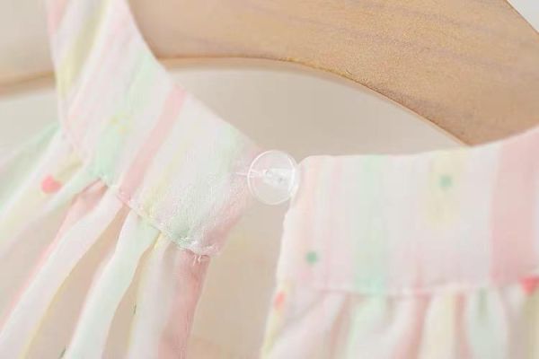 繽紛小愛心小星削肩洋裝（含髮夾） 