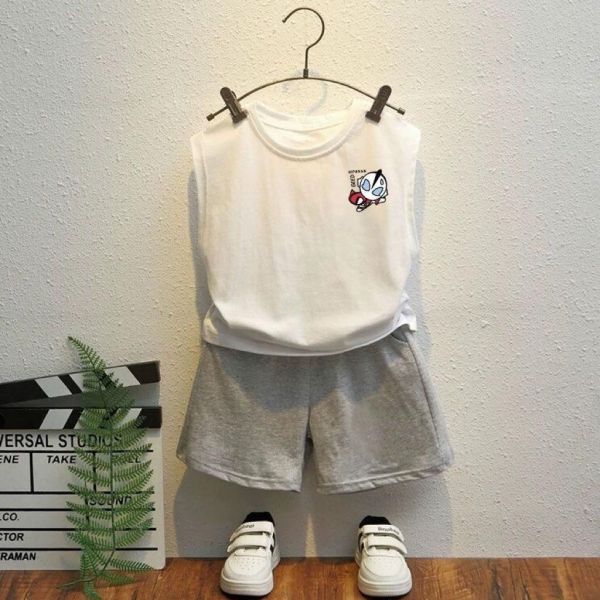 純棉奧特曼無袖套裝 