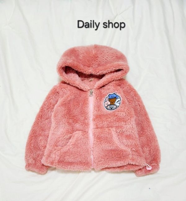 DAILY SHOP  毛毛拉鍊連帽外套 