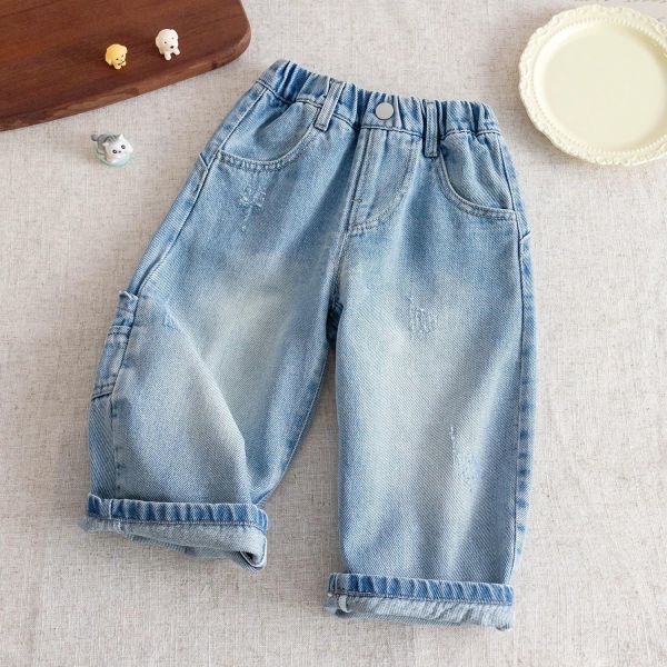 刷舊復古狗狗牛仔褲 