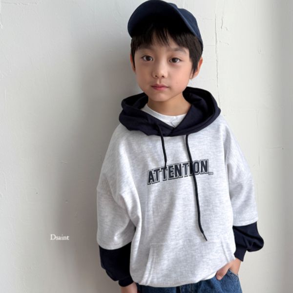 DSAINT Attention拚色帽T 