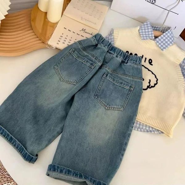 塗鴉直筒牛仔褲 